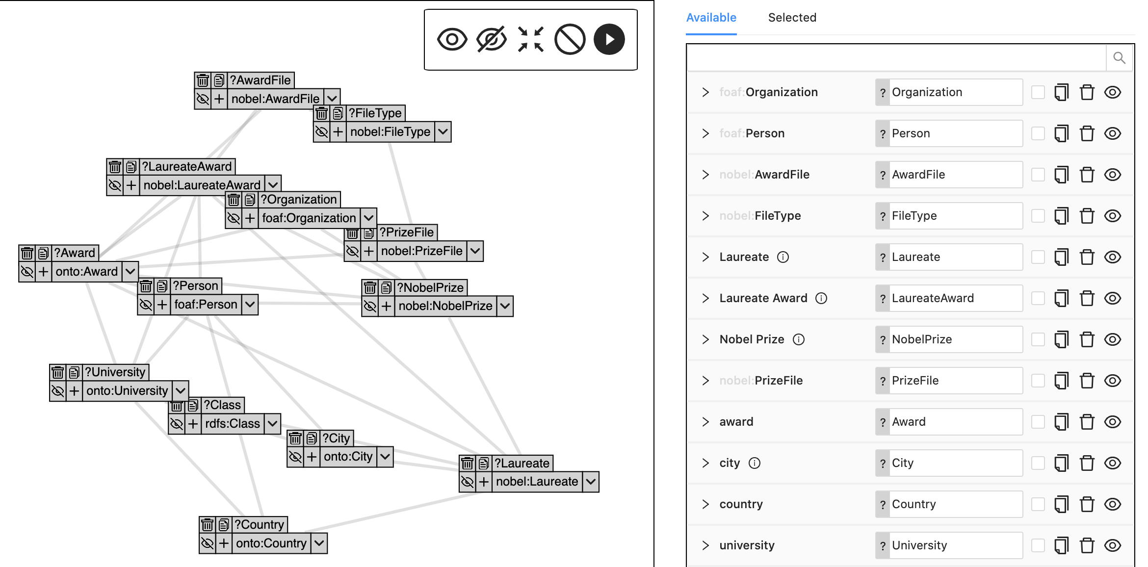 Data schema visualization